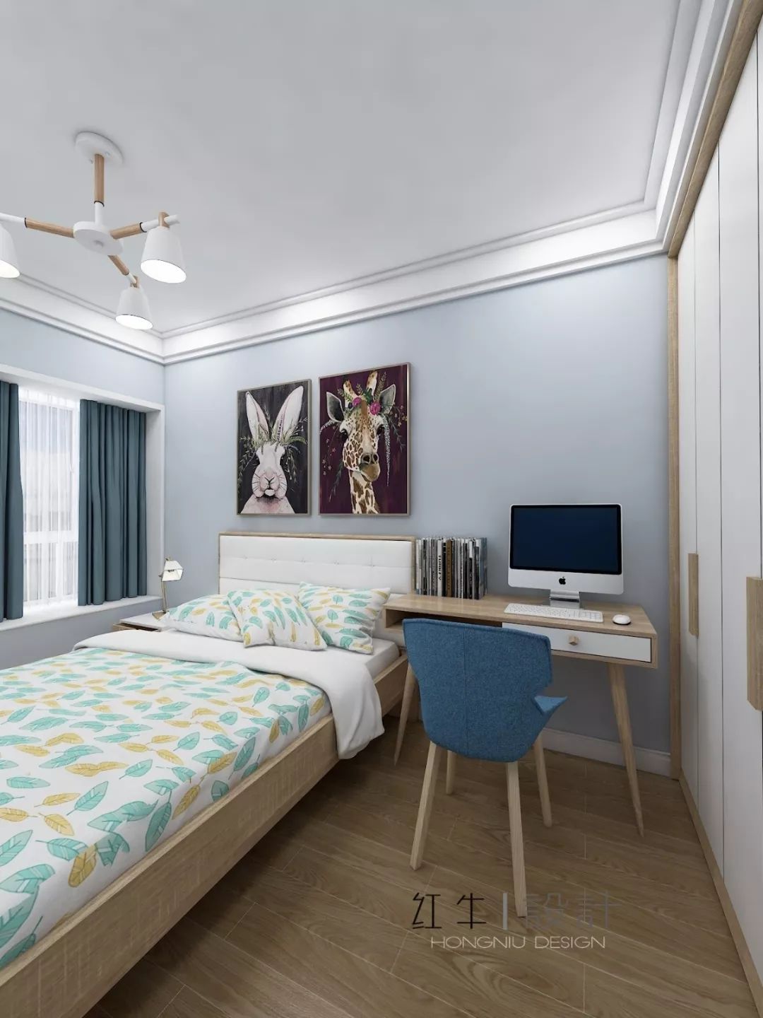 南京老房翻新--江南明珠120㎡北欧风格19小孩房